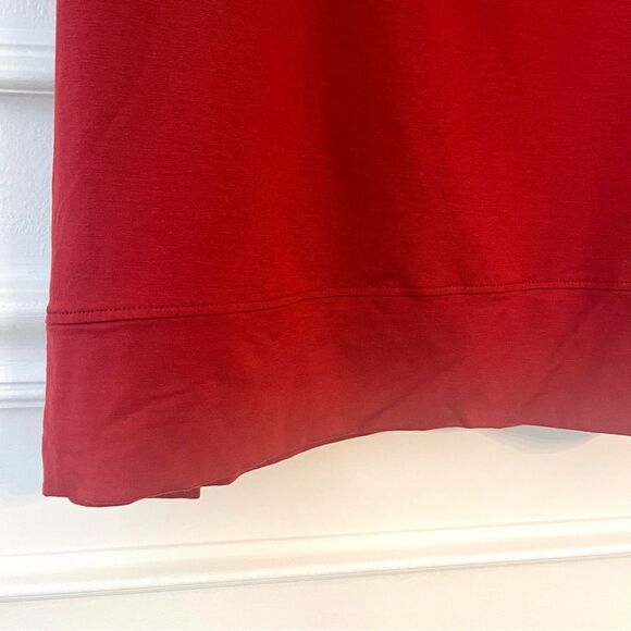 Eileen Fisher Jersey Knit 3/4 Sleeve Tunic Top, Size Large, DARK orange/Red NWT - Picture 6 of 8